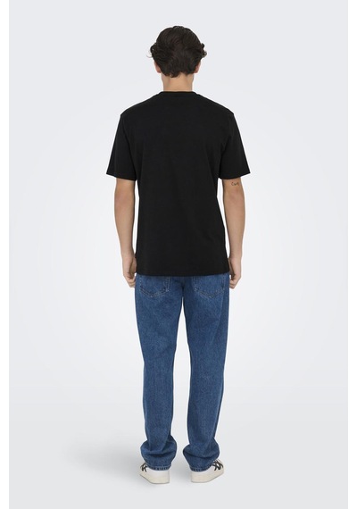Only & Sons Erkek T Shirt 22028147 Siyah Siyah