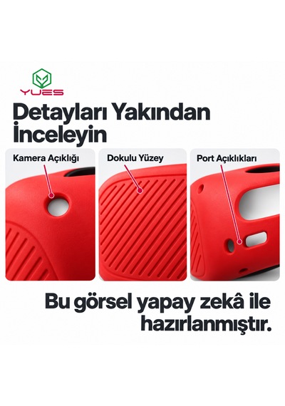 Yues Meta Oculus Quest 2 Uyumlu Silikon Koruyucu Kılıf Kırmızı