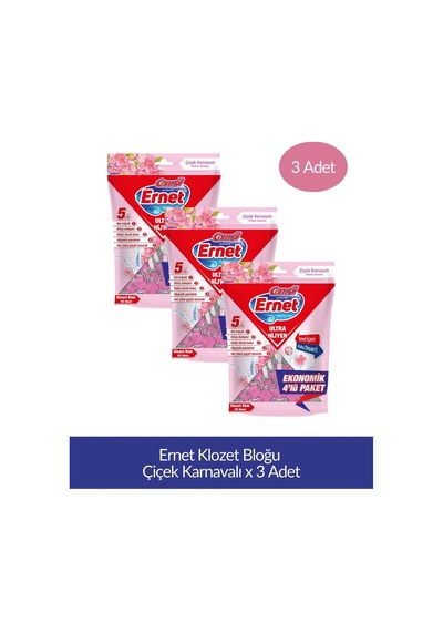 Klozet Bloğu Çiçek Karnavalı 4lü Paket X 3 Adet