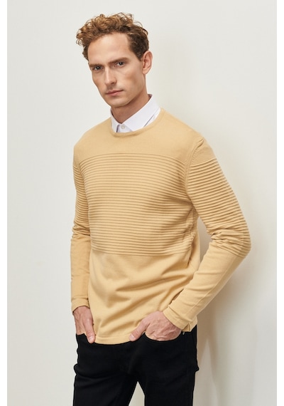AC&Co / Altınyıldız Classics Erkek Bej Anti-Pilling Özellikli Tüylenme Yapmayan Standart Fit Bisiklet Yaka Çizgi Dokulu Triko 4A4921100065KBJ3XL Bej AC&Co / Altınyıldız Classics Erkek Bej Anti-Pilling Özellikli Tüylenme Yapmayan Standart Fit Bisiklet Yaka Çizgi Dokulu Triko 4A4921100065KBJ3XL Bej