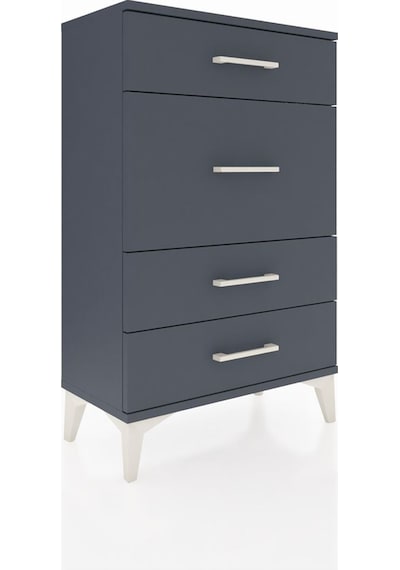 Arges Komodin 4 Çekmeceli 60x30x96 Antrasit-antrasit Antrasit