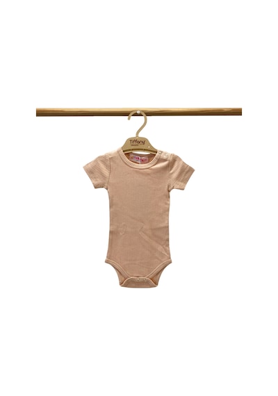 Tiffany Baby & Kids Tiffany Baby Organik Theme Kısa Kol Çıtçıtlı Body 89008 Somon