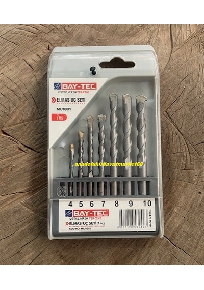 Baytec Beton Delme Ucu Beton Matkap Ucu Beton Delme Uc Seti 4mm Den 10mm 7pcs