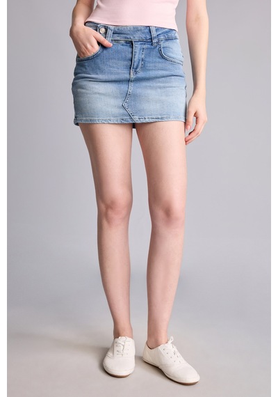 Defacto Mini Jean Şort Etek I4913ax26hsnm39 Mavi-nm39