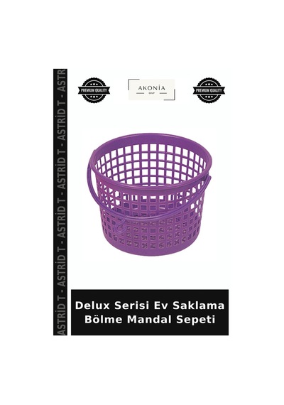 Delux Serisi Ev Saklama Bölme Mandal Sepeti Çok Renkli
