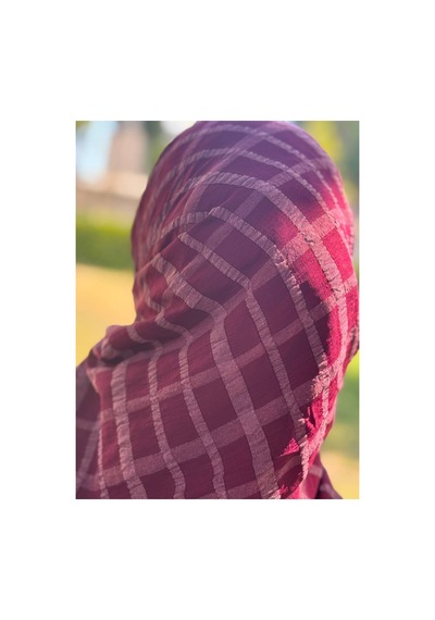 Aldaıyr Jakarlı Caz Eşarp 120 X120 Pamuk İkinci Desen Bordo