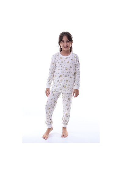 Yumuşak Dokulu Kız Çocuk Bahar Desenli Pijama Takımı 100% Pamuk Konforu Çok Renkli