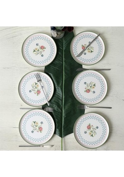 Rose Pasta Tabağı 22 Cm 6 Adet 22911 Açık