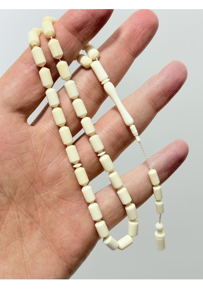 Kesme Fildişi Tesbih 11,60 Gram - Koleksiyonluk Fil Dişi Tespih F039