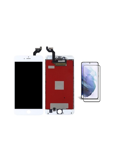 Apple Uyumlu iPhone 6s Plus Beyaz Ekran Lcd Dokunmatik B7000 15ml Yapıştırıcı Ve Kırılmaz Cam İle Beraber Yc
