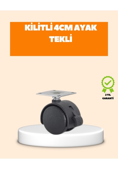 4 Cm Kilit Mekanizmalı Mobilya Ayağı Tekli