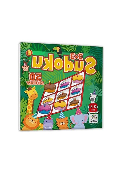 Stickerli Sudoku Seti - 3-6 Yaş Dikkat Geliştirici Oyun Abanoz