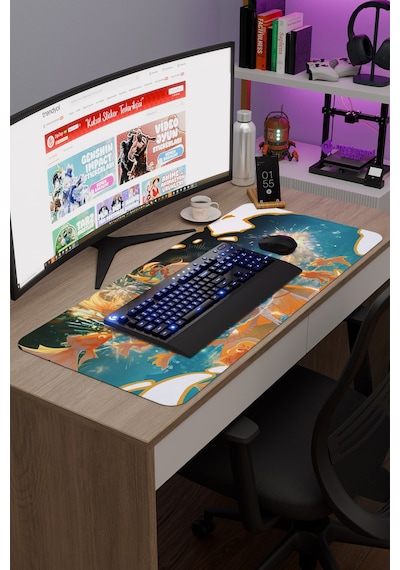 Yoimiya Genshin Impact Anime Gacha V3 - 90x40 Xxl Gaming Mouse Pad Fare Altlığı