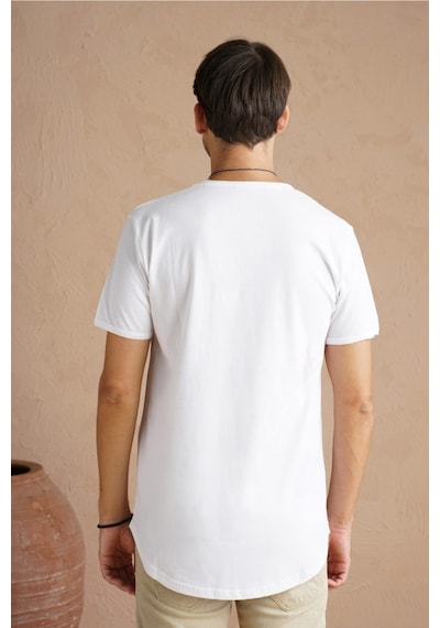 Cool Tarz Erkek Kırık Beyaz Pis Yaka Salaş T-shirt-tcps001r56s Kırık Beyaz Kırık Beyaz
