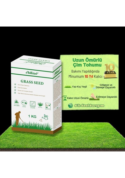 Ebitkisel Çok Yıllık Çim Tohumu 1 Kg Uzun Ömürlü 6'lı Karışım Gölge Ve Aşırı Güneşli Alan Uygun Yeti Sku: Zeus8690010000484