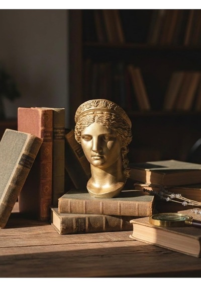 Ayrex Zeroxo Antik Yunan Heykeli Gold Dekoratif Mini Obje, Figür / Mitolojik Sanat Dokunuşlu Masaüstü Dekor Diğer
