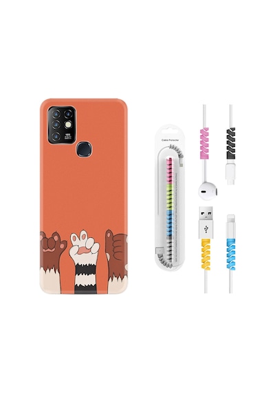 Infinix Hot 8 Kılıf Kablo Koruyuculu Three Hand 1818