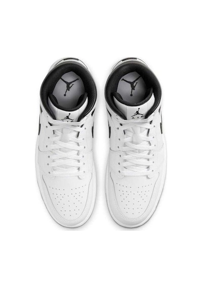 Nike Air Jordan 1 Mid 'whıte Black' Erkek Basketbol Ayakkabı-sportxstore Beyaz