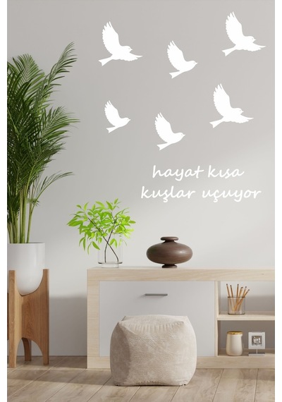 Kuşlar Uçuyor Dekoratif Duvar Sticker