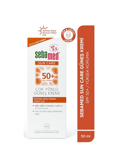 Sebamed Sun Care Spf 50+ Uva/uvb Filtresi Ve E Vitamini Üçlü Yüksek Koruma Çok Yönlü Güneş Kremi 50 Ml Sku: Smg8690010388919