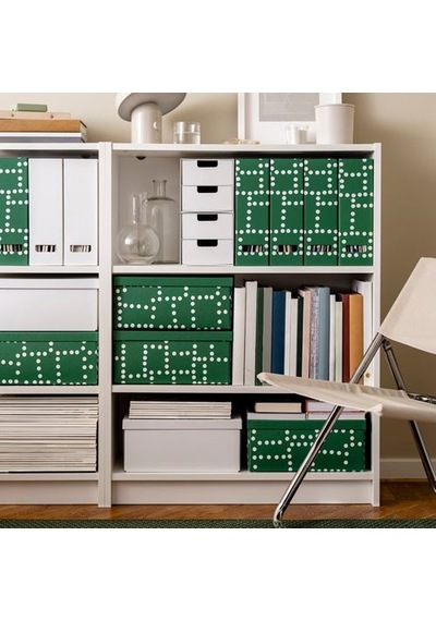 Ikea Fjäderharv Dosyalık, Yeşil-beyaz, 2 Adet