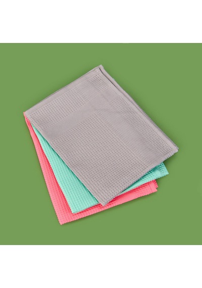 Premium 3'lü Mikrofiber Temizlik Bezi - Renkli Çok Renkli