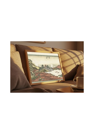 Hokusai Awazu'da Fırtına Sonrası Açılma Çerçevesiz Poster 30x42 Cm A3 Tablo Japon Sanatı