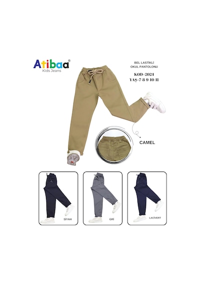 Bulutteks Atiba Okul Keten Pantolon Unisex Siyah Kıyafetleri Üniforması Çocuk Genç