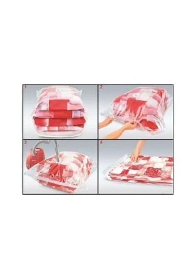 Ayrex 2 Adet Büyük Boy 80 Cm X 100 Cm Vakumlu Poşet Vakumlu Hurç Vakumlu Torba Yorgan Yastık Saklama Hurcu Diğer