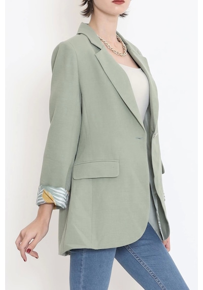 Keten Blazer Ceket Çağla - 2115.1322. Çok Renkli