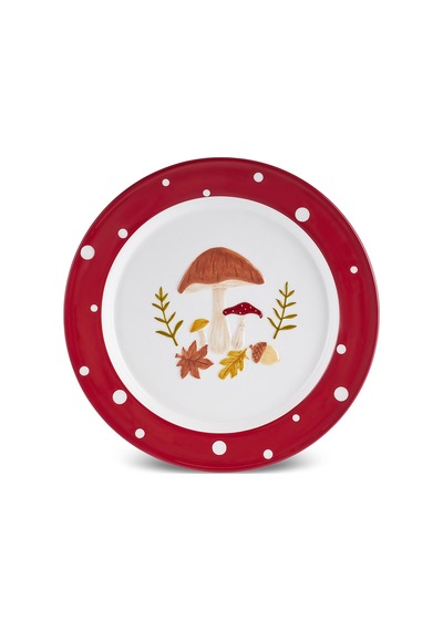 Karaca Cozy Mantar Servis Tabağı 26 Cm Çok Renkli