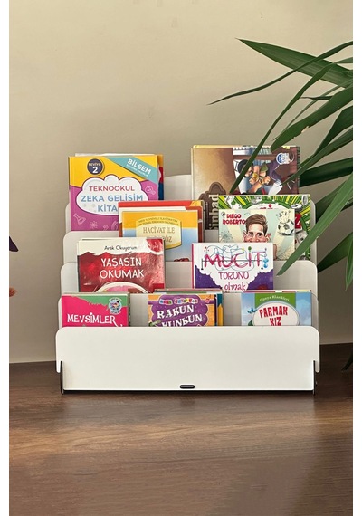 Mini Lucky Montessori Çocuk Kitaplığı 4 Raflı Ahşap Çocuk Odası Kitaplık Masaüstü Mini Kitaplık Beyaz - 570895571 Beyaz Mini Lucky Montessori Çocuk Kitaplığı 4 Raflı Ahşap Çocuk Odası Kitaplık Masaüstü Mini Kitaplık Beyaz - 570895571 Beyaz