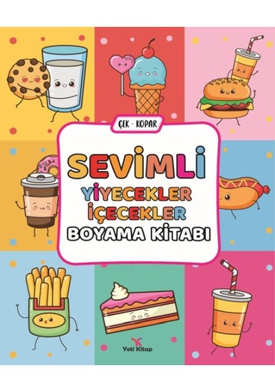 Sevimli Yiyecekler İçecekler Boyama Kitabı - Ybve-717581