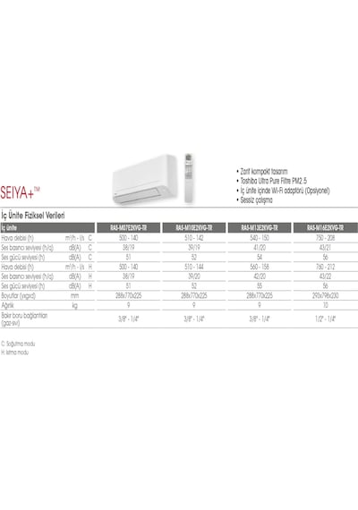 Toshiba 2M 12.000 Btu/H - 16.000 Btu/H Multi Split Inverter Klima