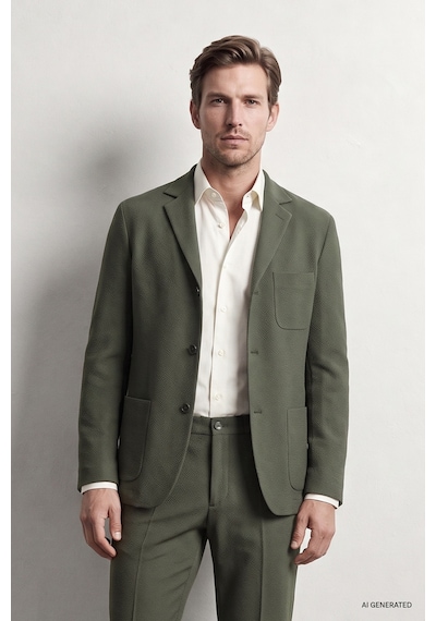 D'S Damat Ds Damat Comfort Haki Gofre Desenli Takim Elbise 6hc05ort00601 H01
