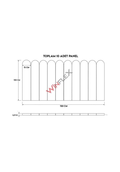 Winflex Yatak Başlık ,duvar Ve Oda Dekorasyon Panel 10adet  Krem 100 x 150 CM