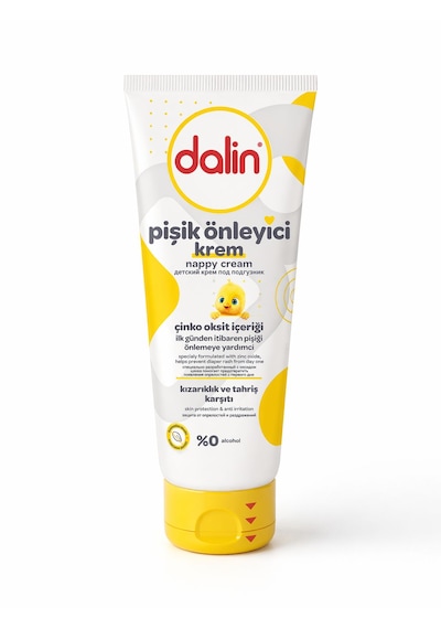 Dalin Pişik Önleyici Krem 100 Ml Çinko Oksit İçerikli, Hassas Ciltler İçin Koruyucu Bebek Pişik Kremi