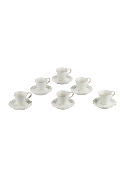 Lucky Art Amoria Bone 6li Kahve Fincani Seti Lykı 005 Beyaz