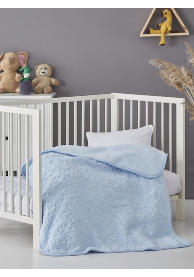 Komfort Home Emboss Bebek Battaniyesi 90X110 Cm Mavi