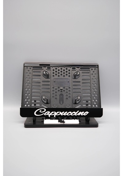 Cappucıno 3d Kabartmalı Siyah Pleksi Motor Plakalığı - 848647854