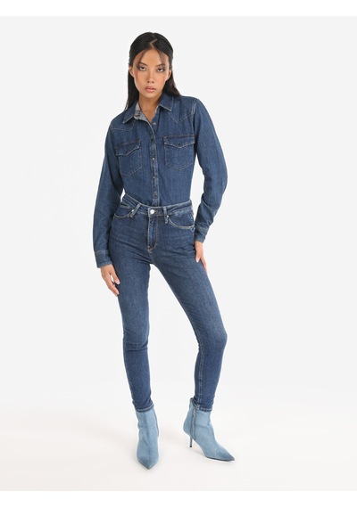 Colin's Colins 760 Diana Super Slim Fit Yüksek Bel Dar Paça Mavi Kadın Jean Pantolon 001