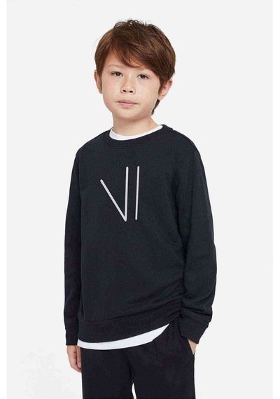 Tshirthane Türk Boyları Oguz Boylari Karkin Tamga Baskılı Unisex Çocuk Sweat Siyah