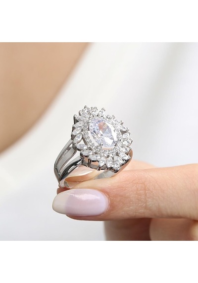 Mia Vento Effective Diamond Venedik Dansı Işıltılı Gümüş Yüzük