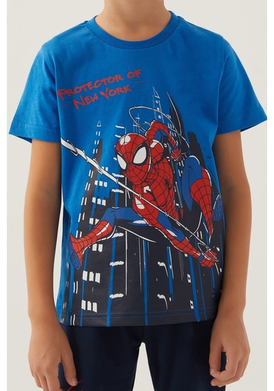 Spiderman Protector Cobalt Erkek Çocuk Bermuda Takım 5274-42796 Cobalt