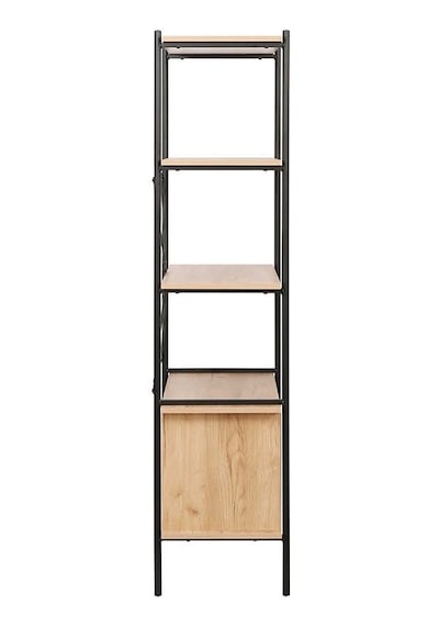Retro 4 Raflı Sürgü Kapaklı Metal Kitaplık - Ceviz/siyah 80x163x40 Cm Ceviz - Siyah Retro 4 Raflı Sürgü Kapaklı Metal Kitaplık - Ceviz/siyah 80x163x40 Cm Ceviz - Siyah