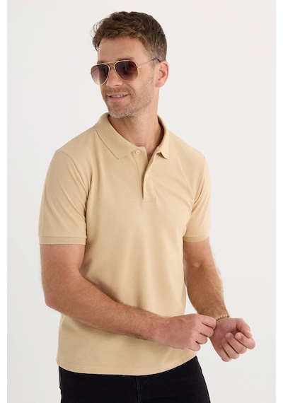 Tudors Erkek 5'li Paket Beyaz-mavi-taş-vizon-haki Slim Fit Pamuklu Düz Pike Polo Yaka Tişört-37576 Multi