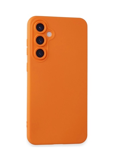 Galaxy Uyumlu S24 Kılıf Nano İçi Kadife Silikon - Turuncu
