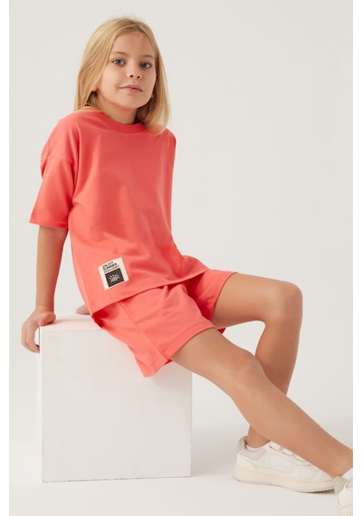 Rolypoly Kız Çocuk Pembe Şort Takım Rp3416-c-v1 Pempe