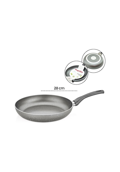 Papilla Fred 28 Cm Maxi Granit Tava - Tek Saplı Gri Kırçıllı Brkt-705717- 6'li Paket Diğer