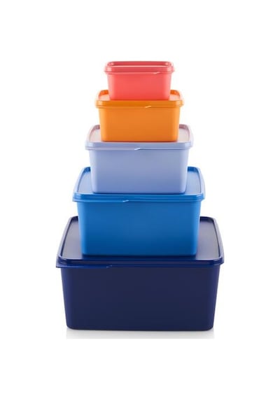 Tupperware Kare Saklama Kabı 5'li Set
